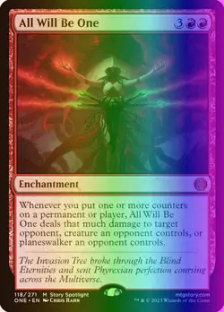 MTG All Will Be One (118/530) Phyrexia All Will Be One LP FOIL - Image 1