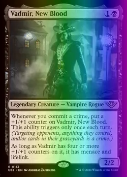 MTG Vadmir, New Blood (113/441) Outlaws of Thunder Junction LP FOIL - Image 1