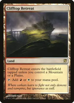 MTG Magic the Gathering Clifftop Retreat (238/300) Innistrad MP - Image 1