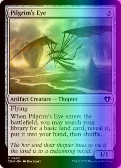 MTG Magic the Gathering Pilgrim's Eye (402/1455) Commander Masters LP FOIL - Image 1
