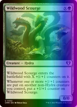 MTG Magic the Gathering Wildwood Scourge (332/1455) Commander Masters LP FOIL - Image 1