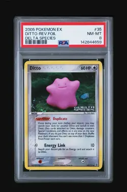 Ditto 35/113 Pokemon Delta Species Reverse Holo Mid Era Vintage psa 8 New Cert - Image 2
