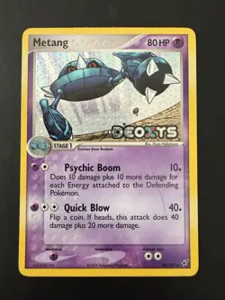 Pokemon TCG 2005 EX Deoxys Metang Stamped Reverse Holo #40 Near Mint - Image 1