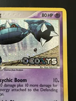 Pokemon TCG 2005 EX Deoxys Metang Stamped Reverse Holo #40 Near Mint - Image 4