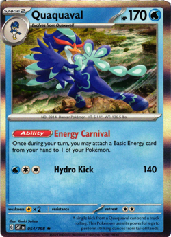 Pokemon TCG Quaquaval 054/198 Sv01: Scarlet & Violet Base Set Holo NM x4 - Image 1