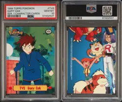 1999 Topps Pokemon TV Animation Edition Series 1 Gary Oak #TV8 PSA 10 (POP 15) - Image 3