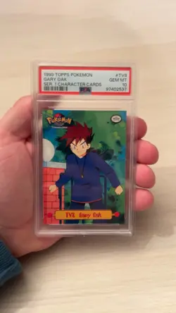1999 Topps Pokemon TV Animation Edition Series 1 Gary Oak #TV8 PSA 10 (POP 15) - Image 4
