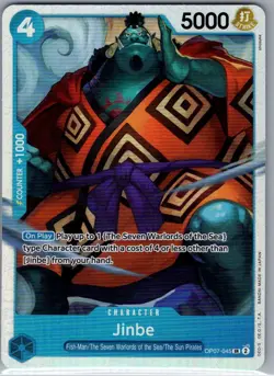 Jinbe OP07-045 SR English 500 Years in the Future - One Piece Card - NM - Image 1