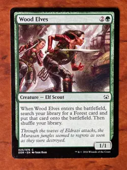 Wood Elves MTG Magic the Gathering Card NM Near Mint DDR - Image 1