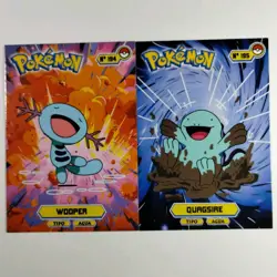 Wooper Quagsire 1997 Cards Top Lot of 2 Pokemon Cards - Image 1