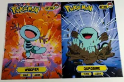 Wooper Quagsire 1997 Cards Top Lot of 2 Pokemon Cards - Image 2
