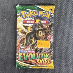 Pokemon Sword & Shield Evolving Skies Booster Pack Umbreon 10 Cards English - Image 1