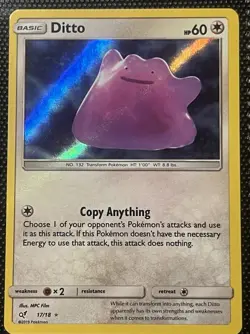 Ditto - 17/18 - Detective Pikachu Holo Rare Pokemon LP - Image 1