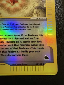Star Piece Reverse Holo 139/144 Skyridge E-Series Pokemon TCG Vintage WOTC LP - Image 4