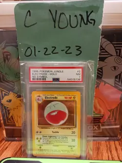 PSA 7 Pokemon Jungle ERROR NO SET SYMBOL Rare Electrode 2/64 NEAR MINT!! - Image 1
