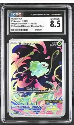Bulbasaur *CGC 8.5* Illustration Rare *Mega Evolution Stamp* #133 *2025* Pokemon - Image 1