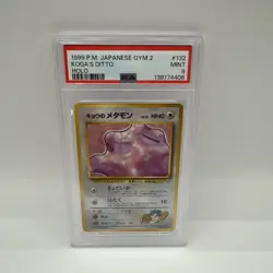 1999 POKEMON JPN GYM 2 #132 KOGA'S DITTO-HOLO PSA 9 - Image 1