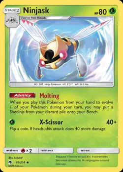 Pokemon Ninjask (30/260) Lost Thunder LP - Image 1