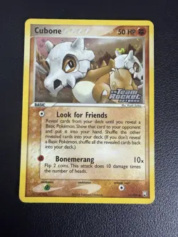 Pokemon TCG Cubone EX Team Rocket Returns 51 Reverse Holo Uncommon NM/LP - Image 1