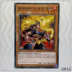 Brotherhood of the Fire Fist - Raven - OP12-EN014 - Common Yugioh - Image 1