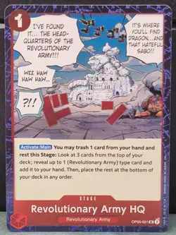 Revolutionary Army HQ OP05-021 Pirate Foil PRB-02 The Best Vol 2 One Piece NM - Image 1