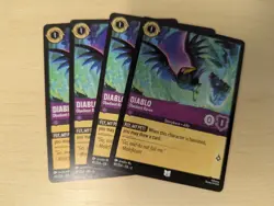 4x Diablo Obedient Raven Lorcana Disney 49/204 Azurite Sea Playset - Image 1