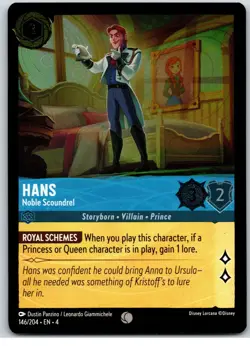 #146 Hans - Noble Scoundrel Common 2024 COLD FOIL Disney Lorcana Ursula's Return - Image 1