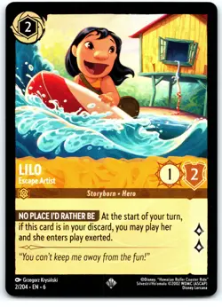 #2 Lilo - Escape Artist Super Rare Playset x4 2024 Disney Lorcana Azurite Sea 4x - Image 2