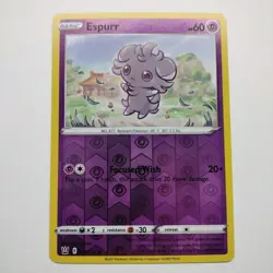 Espurr - 060/163 - Reverse Holo - Battle Styles - NM/M - Pokemon Card - Image 1