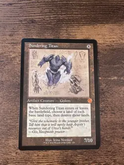 Sundering Titan (Schematic) - The Brothers' War: Retro Frame Artifacts NM MTG - Image 1
