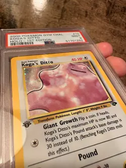 Pokemon Koga's Ditto 10/132 Gym Challenge Holo Rare 1st Edition PSA 9 - Image 3