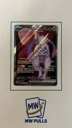 Pokemon Team Rocket's Mewtwo EX 213/182 Sv10: Destined Rivals Full Art Holo - Image 1