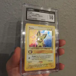 2000 Pokemon Neo Genesis Holo Pichu #12 CGC 10 GEM MINT - Image 3
