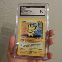 2000 Pokemon Neo Genesis Holo Pichu #12 CGC 10 GEM MINT - Image 4