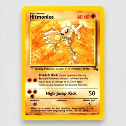 Hitmonlee (22) 22/62 Fossil Unlimited Rare Pokemon TCG - Image 1