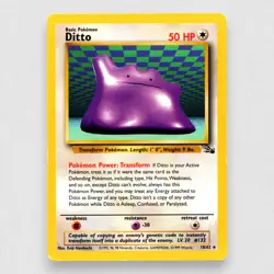 Ditto (18) 18/62 Fossil Unlimited Rare Pokemon TCG LP - Image 1