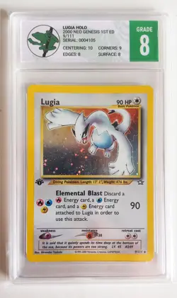 Pokemon 1st EDITION Lugia Neo Genesis Holo 9/111 near-mint Graded 8 – almost 9 - Image 2