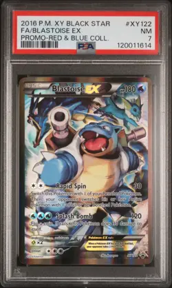 2016 POKEMON XY BLACK STAR PROMO BLASTOISE EX #XY122 HOLO PSA 7 NM #120011614 - Image 1