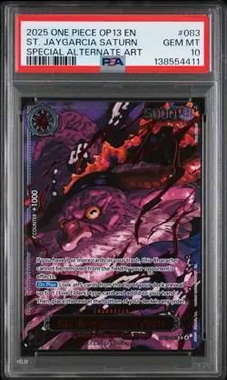 2025 ONE PIECE CARRYING ON HIS WILL SPECIAL ALT ART ST. JAYGARCIA SATURN PSA 10 - Image 1