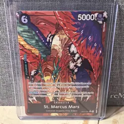 ☠☠ ONE PIECE St. Marcus Mars (Alt Art) OP13-091 Carrying On His Will Foil - Image 1