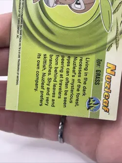 Mint/Nm Rare Full Art Vintage Nuzleaf #61 Pokemon Advanced Topps Holo Card 2003 - Image 5