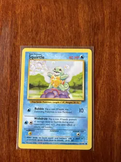 Squirtle - 63/102 Original 1999- MINT - Pokemon Card TCG - Image 1