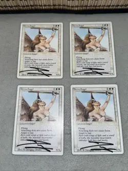 Magic The Gathering Serra Angel (x4) Revised Signed By Douglas Shuler - Image 1