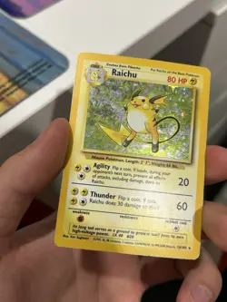 Raichu 14/102 Holo Rare 1999-2000 4th Print UK Base Set Rare Pokemon MP - Image 4