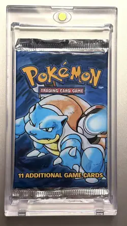 Pokemon TCG 1999 Base Set Unlimited Booster Pack Blastoise Art WOTC Sealed - Image 1