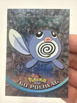Poliwag #60 Topps Black Logo Foil Holo Pokemon TV Animation Edition NM - Image 1