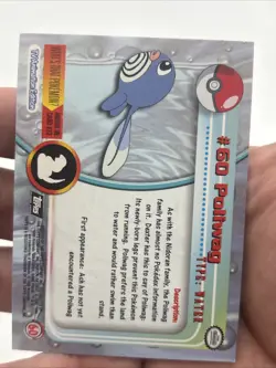 Poliwag #60 Topps Black Logo Foil Holo Pokemon TV Animation Edition NM - Image 4