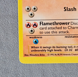 Charmeleon 24/102 GRAY GREY STAMP 1st Edition Pokemon Base Set - Image 5