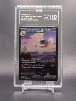 Pokemon TCG Charizard EX 199/165 Scarlet & Violet 151 SIR Tag 10 GEM MNT - Image 1