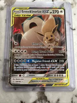 Pokemon Eevee & Snorlax GX 120/181 SM Team Up Tag Team Edition - Image 1